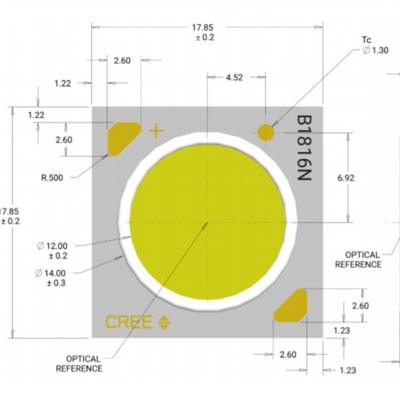 China Original Ceramics Crees SMD/SMT COB LED 3500K CXB1816-0000-000N0UP435H 90Ra for sale