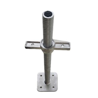 China Galvanized adjustable cavity u head screw modern scaffolding jack/jack support base solid steel jack base for sale