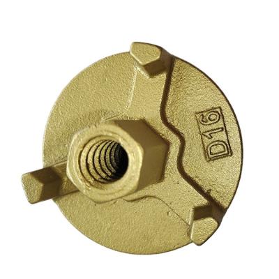 China Factory Price Wing Nut Formwork Bolt Nut Link Rod Wing Nut D16 D100mm 530G With Zinc Jaw Cold Rolled Adjustable Gold Tie Rod For B for sale