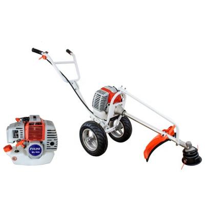 China 2-Stroke 52cc Hand Push Gas Wheeled Brush Cutter for sale