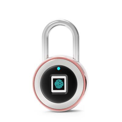 China Smart Keyless Outdoor Luggage USB Door Lock Metal Fingerprint Waterproof Padlock for sale