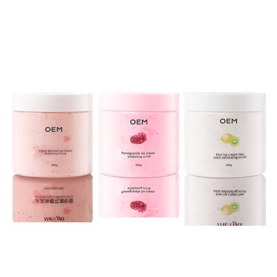 China New Type Vegan Organic Ice Cream Exfoliator Face Scrubs Exfoliate Whitening Shaping Body Whipped Colored Scrub 200g for sale