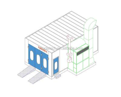 China CHINA employed spray booth for sale, high quality with CE certification 7000X5400X3400mm (LxWxH) for sale