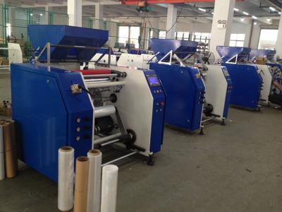 China Automatic Industrial Stretch Film Rewinding Machine , PLC System for sale