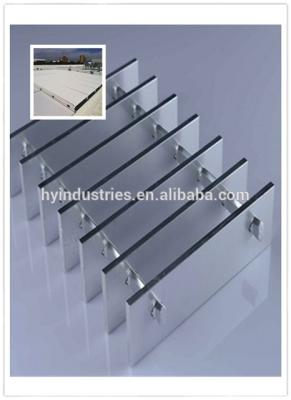 China Modern Anodizing 6063-T6 Stamp Me Bar Grating Serrated Aluminum Walkway Grating for sale