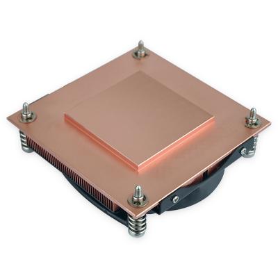 China CPU FM ODM Dodged Fins Pure Copper Heatsink For Intel 1u CPU Heatsinks LGA 775 95W Heatsink 80.5*84*29 mm for sale