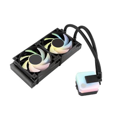 China CPU AIO 240 CPU Cooler Heatsink Radiator System RGB Liquid Block 240mm 2fan By Water Cooling Aluminum Block Cooled Radiator am4 for sale