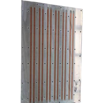 China Skiving Aluminum Cooled Processor Fin Plate With Copper Pipes Cu-Tube-Buried Heatsink for sale