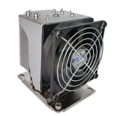 China 1U Server & Up Aluminum CPU Cooler Aluminum Profile Heatsink Copper Heat Pipe With Copper Base for sale