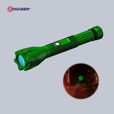 China Handheld Tactical Flashlight Green LED Illuminator With Green Laser Pointer for sale