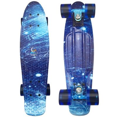 China New Style Children's Blue Color Skateboard LED Board LED Wheel Kids Cheap Custom Skateboard Decks for sale