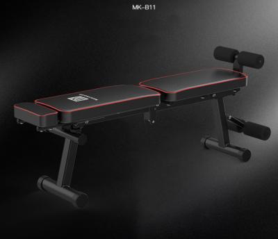 China Dumbbell Folding Bench Folding Sit-up Free ABS Household Chair Household Fitness Installation Commercial Flat Bench for sale