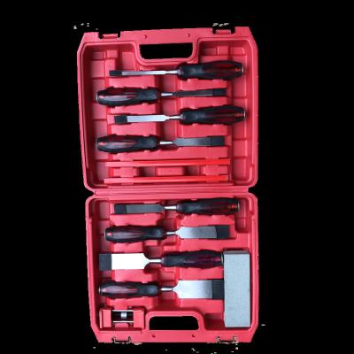 China Wood Work Carving Woodworking Factory Wholesale Quality Portable Plastic Case Wood Lathe Carving Woodworking Tools Wood Chisel Kit for sale