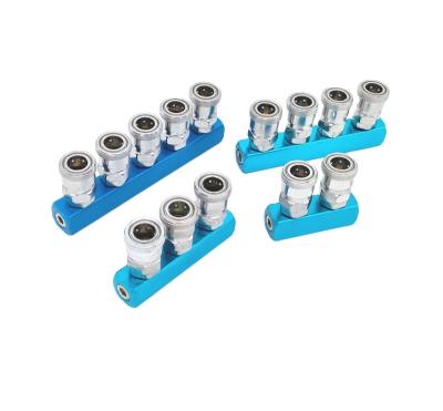 China Garment Shops 2Way 3Way 4 Way 5 Way Air Compressor Connector Quick Connect Air Hose Splitter coupler bar Manifold for sale