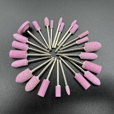 China Aluminum oxide Factory Professional Good Quality Pneumatic Polishing tools accessories 3mm shank Mounted Point for sale