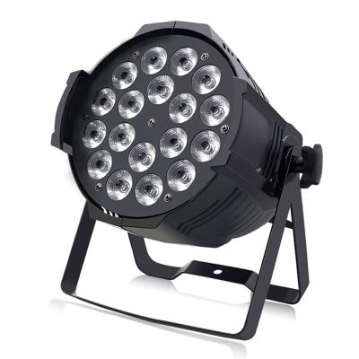 China Hotel 18 Pcs 10w LED Par RGBW 4in1 Uplights DJ Disco DMX Full Color Wedding Stage Lighting LED Par Light for sale