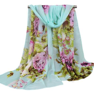 China Fashion\Zhongyu Comfortable Customized Chiffon Wholesale Digital Printing Satin Polyester Hair Square Scarf 90*90cm Silk Scarf Women for sale