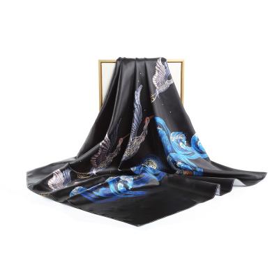 China 202 ZhongYu New Arrival 50*50cm Soft Elegant Luxury Korean Satin Scarf Fashion Women Summer Spring Silk Adjust Print Silk Scarves for sale