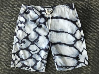 China HOT Men's short white blue anomaly printed board Shorts New style for sale