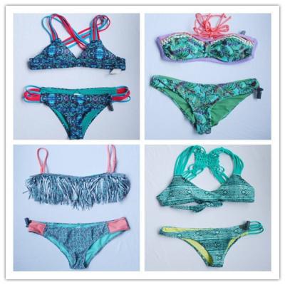 China 2019 sexy various swimwear New arrivals Lady's bikini printed swimwear nylon fabric for sale