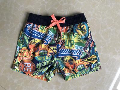 China 100%polyester baby's sea printed brief Swimwear brief board shorts for sale