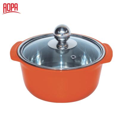 China Tabletop Eco-friendly Outdoor Hot Pot Restaurant AOPA Cookware Suitable For Induction Cooker Stainless Steel Pots for sale