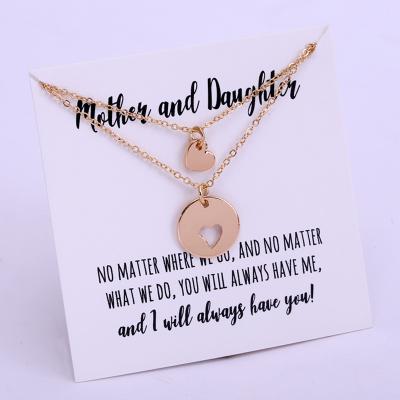 China Granddaughter Two CLASSIC Mom Grandmother Daughter Infinity Interlocking Double Rings Necklace Mother's Day Jewelry for sale