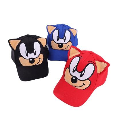 China Outdoor Cartoon Sonic Sun Hat Kids Sonic Duck Tongue Baseball Cap Summer Sun Protective Cap Image Factory Wholesale for sale