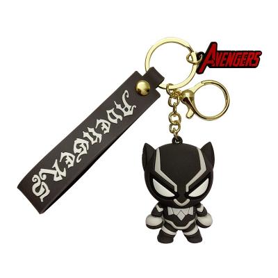 China High Quality Plastic Spider-Man Iron Man Thanos Anime Figure Key Chain Key Chain Cartoon Superhero Anime Figure PVC Material for sale