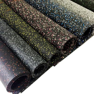 China High Quality Environment Friendly Rubber Mat Noise Reduction 8mm Rubber Flooring Flooring For Gym And Fitness Area for sale