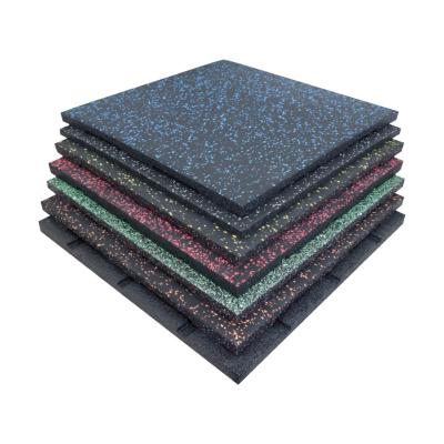 China Most Popular Environmental Friendly Rubber Tiles 20mm Thickness Gym Flooring Mat For Heavy Duty Fitness Rubber Area for sale