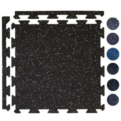 China Environmental Friendly Safety Mats Interlocking Rubber Gym Flooring Tile For Indoor for sale