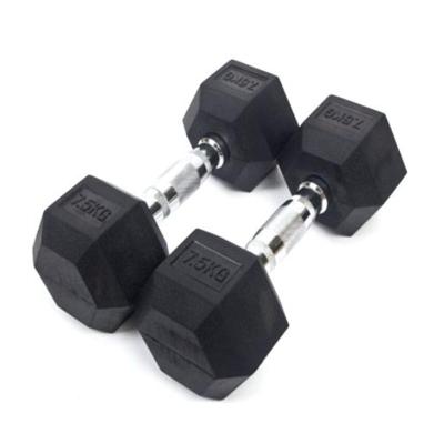 China Premium Quality Durable Rubber Hex Dumbbells for Gym Training for sale