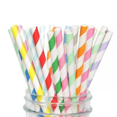 China Biodegradable Colorful Drinking Biodegradable Tanning Disposable Paper Straws Ambient Juice Milk Bars Paper Straws for sale