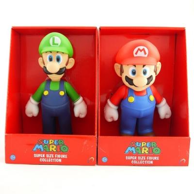 China Fast delivery set of 2 pieces 5 inches of Super Mario Bros. Mario, Luigi, PVC Action Doll Toys for sale