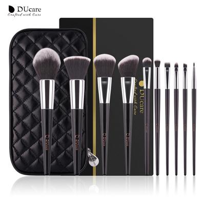 China Angular Blush DUcare Personalized Hair Brush Set Makeup Beauty Kabuki Face Tools for sale