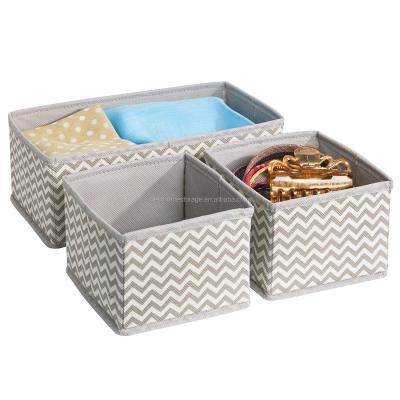 China Viable organizer set of 3 storage boxes, universal non-woven fabric storage box, folding storage box for sale