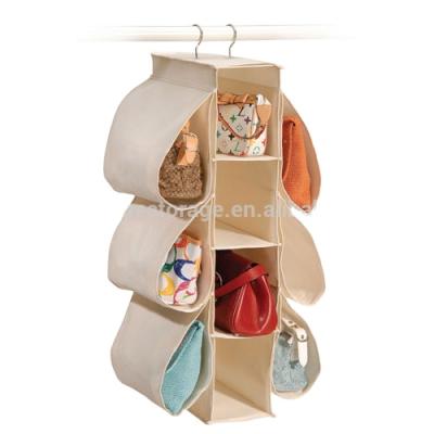 China 10 Pockets Sustainable Handbag Organizer Purse Hanging Hanging Storage Organizer for sale