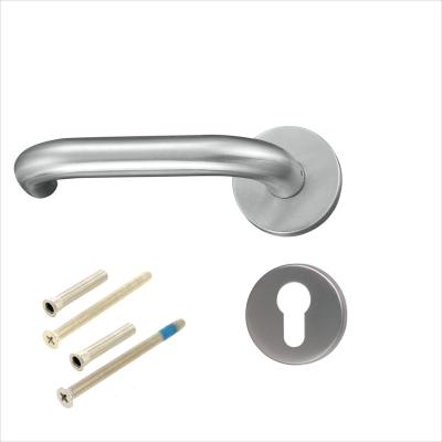 China EN1906 Modern Standard Wood Door 304 Stainless Steel D Fire Proof Steel Door Lever Handle /fire Type Door Used Handle for sale