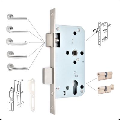 China 304 stainless steel CE logo mortise lock mechanical standard belt lock euro EN12209 5572Z with high quality and very good price for sale