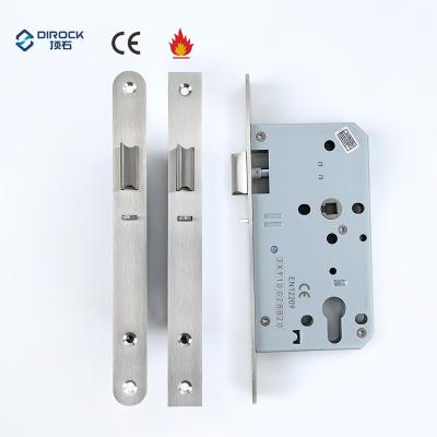 China Certificated 304 Stainless Steel EN1634-1 55mm Countercurrent 2 Hours Fire Rated Germany Mortise Lock Set Night Latch Lock for sale