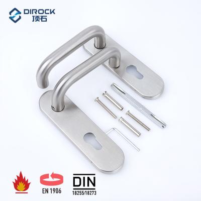 China Modern Design Backplate Stainless Steel Door Handle Modern Interior Spring Plate for sale