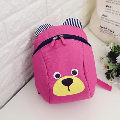 China Safe purse the latest fasion 2021 new kindergarten school bag kids anti-lost cartoon animals kids canvas toddler backpack for sale