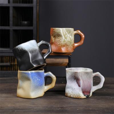 China Wholesale Viable Logo Personalized Tea Mug Japanese Style Water Pottery Ceramic Coffee Mug for sale