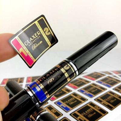 China Custom Brand Logo Label Sticker Waterproof Lip Gloss Label Sticker For Roll Packaging for sale