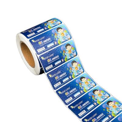 China Custom Waterproof Labels Vinyl Sticker Printed Glossy Clear Roll Waterproof Labels For Packaging for sale