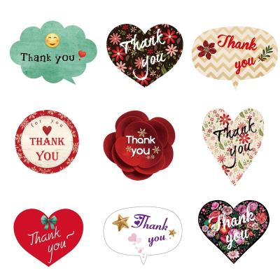 China Waterproof Thank You For Small Business 500 Holographic Roll Stickers for sale