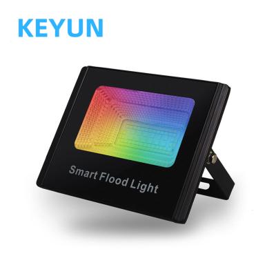 China Garden Connect Google Assistant Alexa TUYA RGB Flood Light Downlight TUYA Outdoor Project Lamp IP65 24W Waterproof for Park Yard for sale