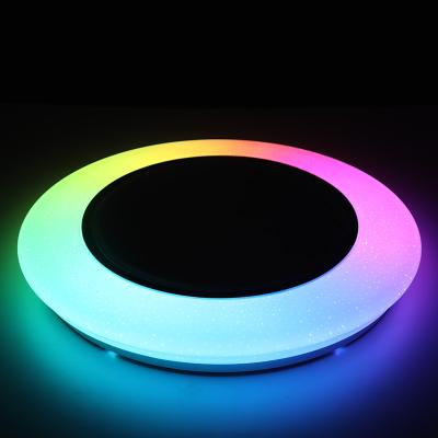 China Modern Smart Home 24W 36W 48W RGB RGBW Remote Control Living Room Ceiling Light With Speaker for sale