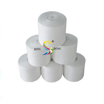 China Sustainable 60s/2 60s/3 z twist bright raw white 100 pct polyester spun yarn cheap price wholesales for sale